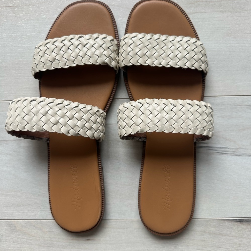 Madewell. The Teagan slide sandal in leather. Women's Sz 9